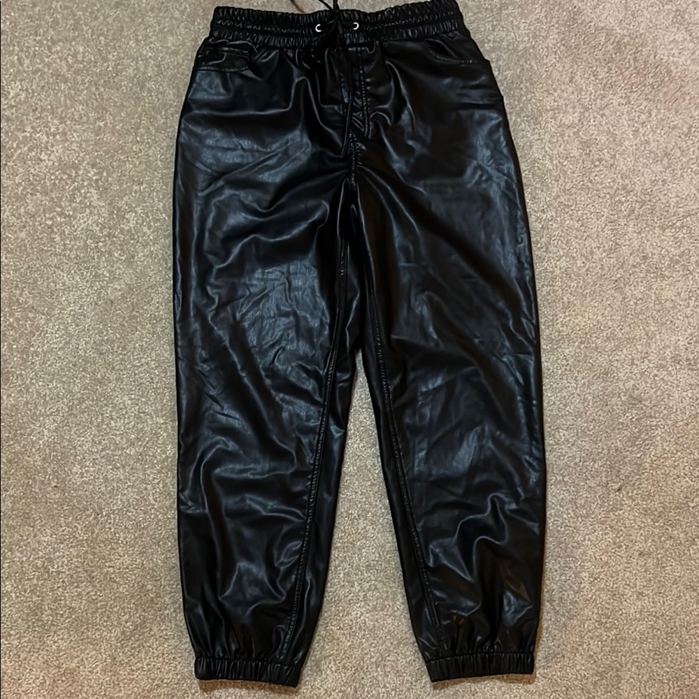 Express Faux Leather Joggers